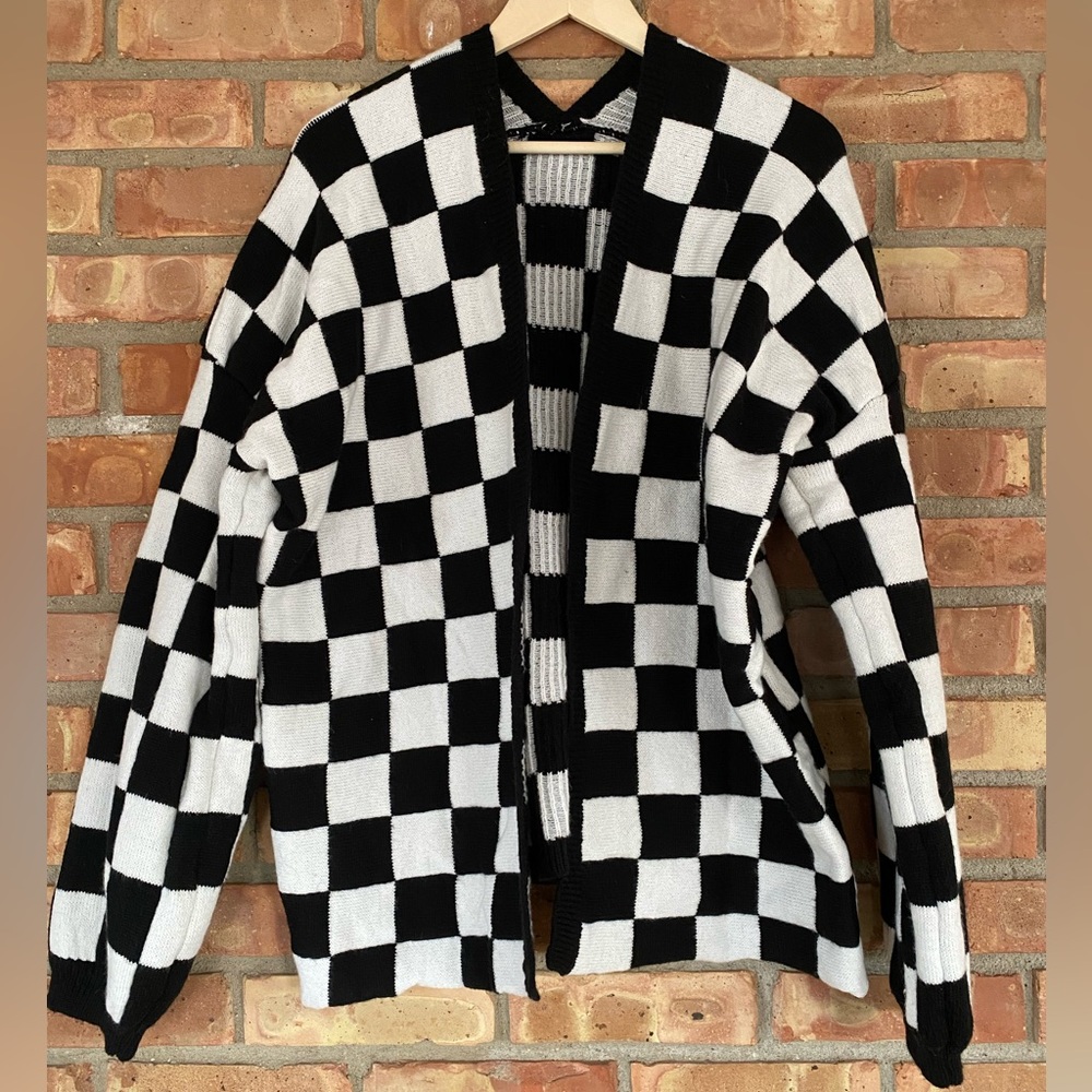 Checkered Cardigan